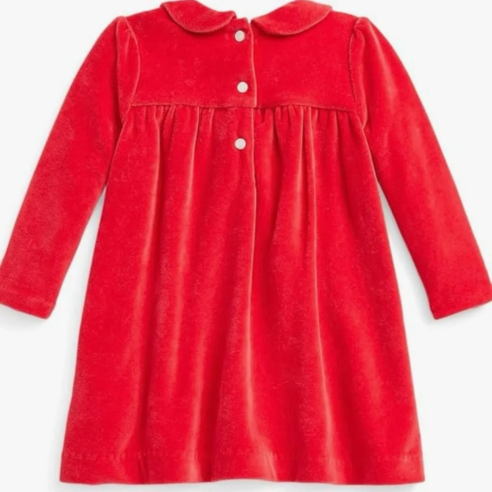 Ralph Lauren Velour A-Line Dress & Bloomers 2-Piece Set, Baby Size 9M